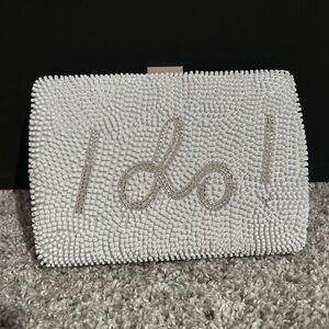 “I do” beaded purse